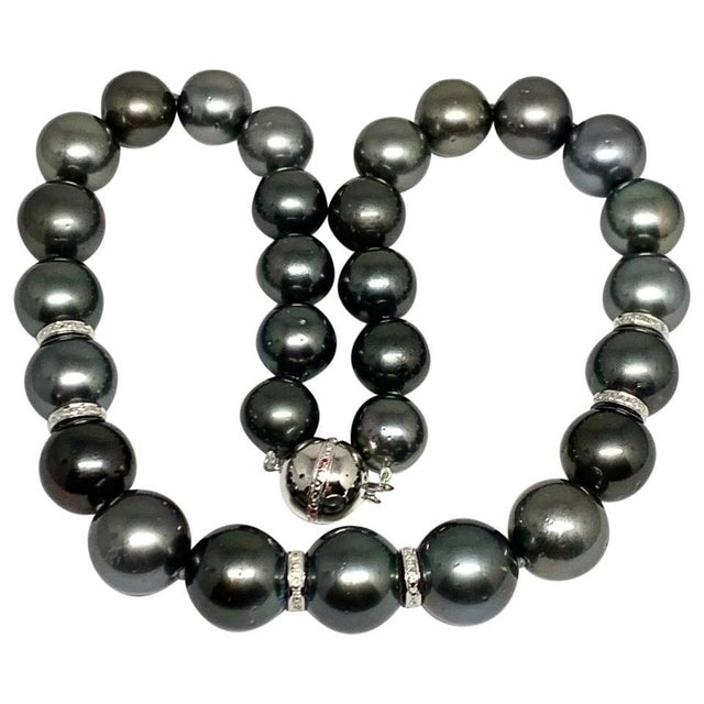 CERTIFICATE #201914649 This magnificent necklace is part of our “Wilma Flintstone” Pearl Necklace series. This is a one of...