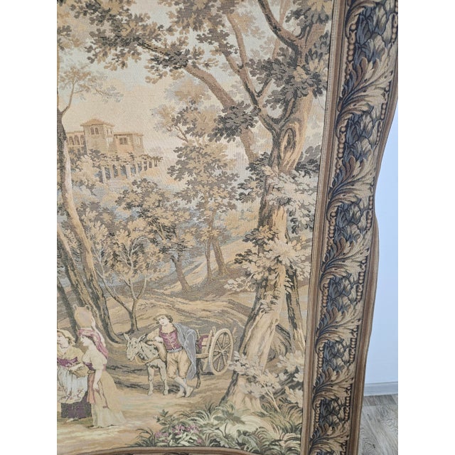 Tapestry with Idyllic Forest Motif from Aubusson, France, Late 19th Century For Sale - Image 6 of 18
