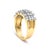2020s 14K Yellow Gold 1.0 Cttw Round and Baguette Diamond Multi-Row Band Ring, Size 7 For Sale - Image 5 of 6