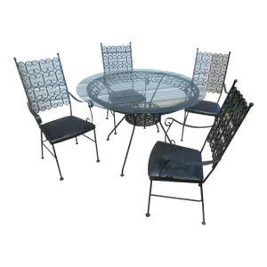 Vintage 1960's Arthur Umanoff Granada Table & 4 Chairs