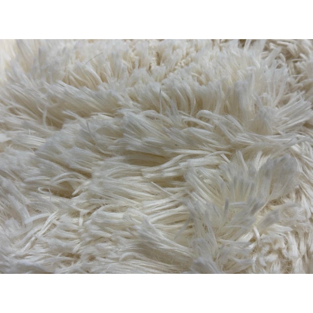 Skyline Furniture Faux Fur Ottoman For Sale - Image 9 of 12