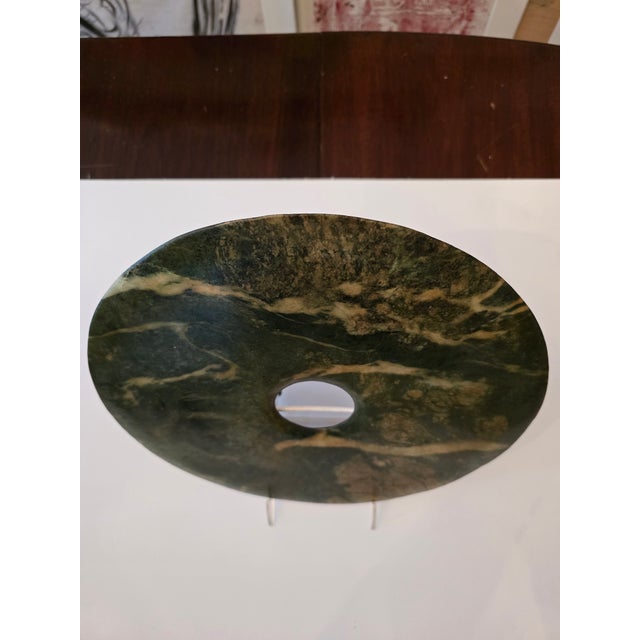 Chinese Antique Chinese Jade Disc For Sale - Image 3 of 9