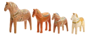 Dala Horses Collection, 1890s, Set of 4