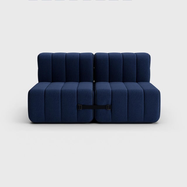 2-Seater Modular Sofa in Jet Fabric by Ambivalenz, Set of 4 For Sale - Image 6 of 18