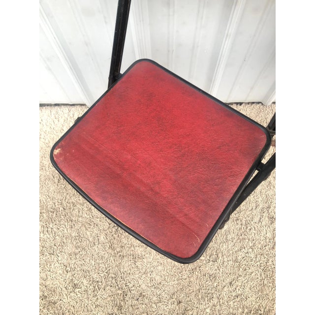 Vintage Steel & Vinyl Folding Chairs - a Pair For Sale In New York - Image 6 of 11