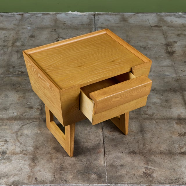 Paul Laszlo Oak Nightstand for Brown Saltman For Sale - Image 12 of 18