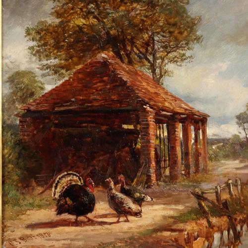 Charles Thomas Burt, Landscape, Oil on Canvas For Sale - Image 3 of 13