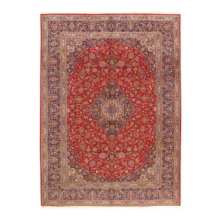 1970s Fine Hand Persian Kashan Rug For Sale