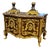 Louis XV Style Marble Top Sideboard Cabinet With Bronze Mounts & Gold Leaf Details For Sale
