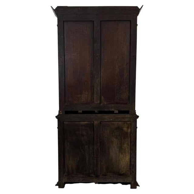 19th Century English Victorian Carved Oak Bookcase For Sale - Image 9 of 13
