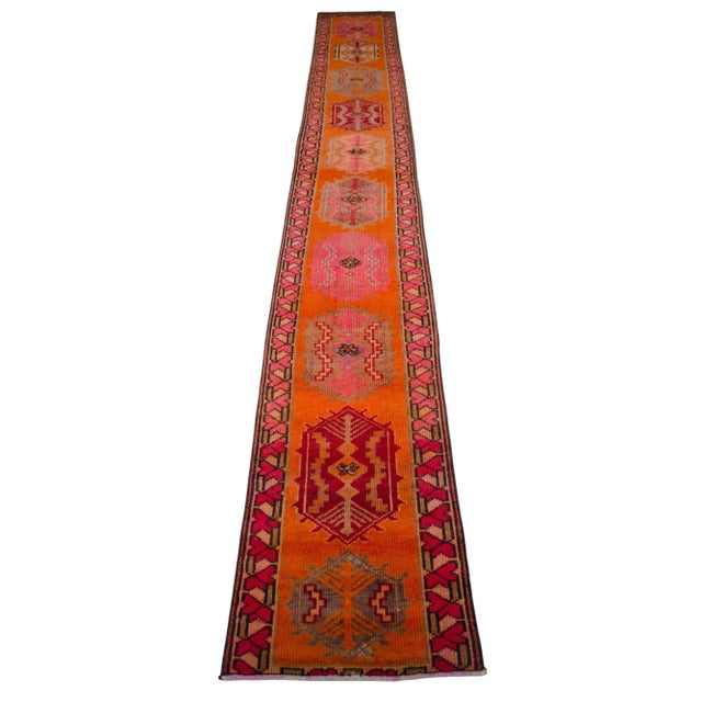 1960s Lady Bug Motifs Hand-Knotted Kurdish Runner For Sale - Image 5 of 11