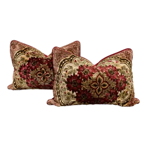 Late 20th Century Re-Designed and Hand-Engineered Pillows- Set of 2