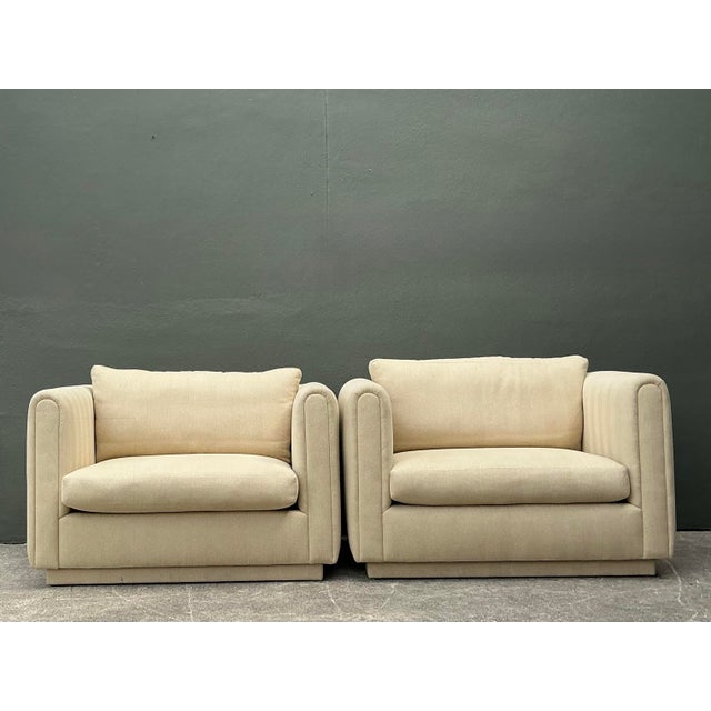 Vintage Monumental Lounge Chairs After Charles Pfister for Knoll For Sale - Image 12 of 12