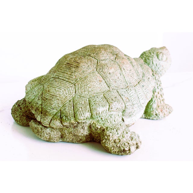 1970s Vintage Whimsical Garden Turtle Statue For Sale - Image 5 of 5