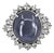 Late 20th Century Platinum Star Sapphire Ring, Size 5.75 For Sale