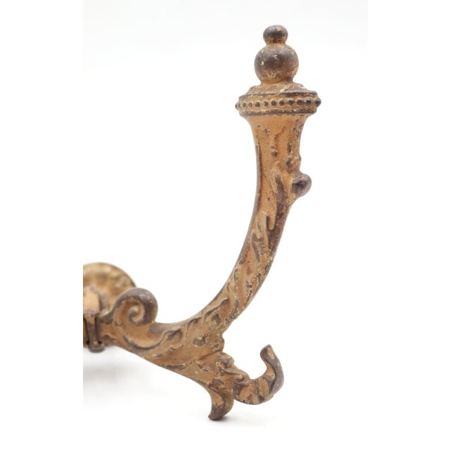 Victorian Antique Victorian Painted Cast Iron Hall Tree Hook For Sale - Image 3 of 6