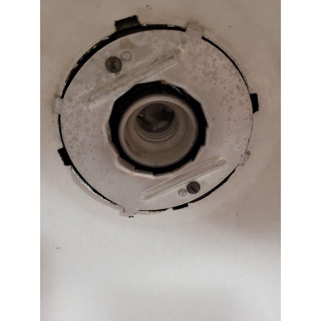 Black Soviet Factory Lamp with Green Enamel and Bakelite, 1960s For Sale - Image 8 of 9