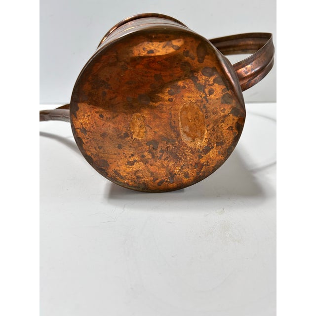 Vintage Copper Watering Can With Long Spout – Large Garden Vessel For Sale - Image 10 of 12
