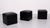 Black Faux Leather Cube Ottomans, Holland, 1960s, Set of 3 For Sale - Image 6 of 9
