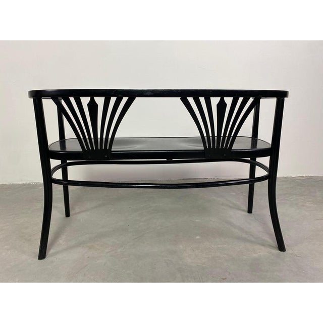 Black Secession Seating Group attributed to Fischel, 1890s, Set of 3 For Sale - Image 6 of 13