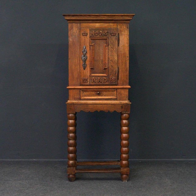 Baroque Tobacco Cabinet in Oak For Sale - Image 13 of 13