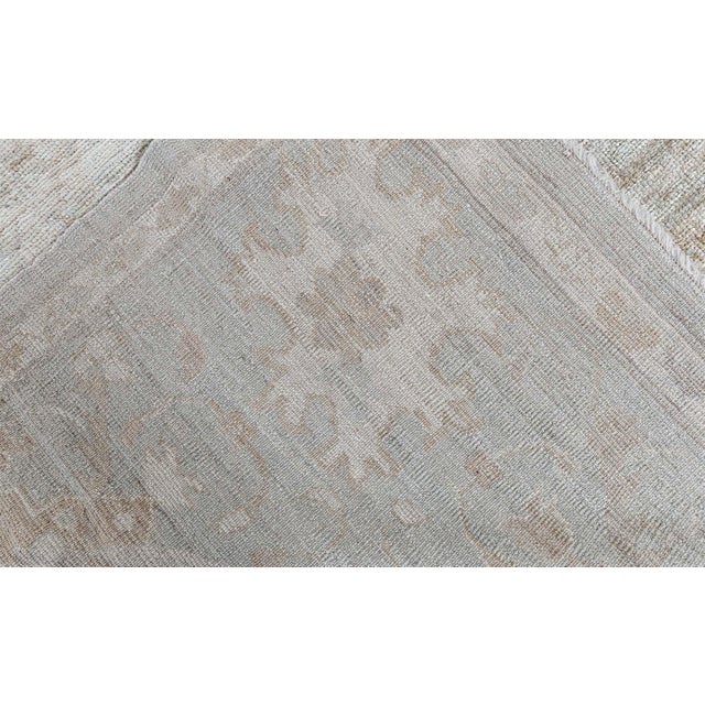 Early 21st Century One-of-a-kind Oushak Beige and Brown Handmade Wool Rug by Doris Leslie Blau For Sale - Image 5 of 9