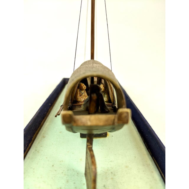 Chinese 1960’s Miniature Hand Carved Stone Sailboat For Sale - Image 3 of 6
