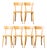 French Blonde Bentwood Dining Chairs from Baumann, 1950s, Set of 6 For Sale