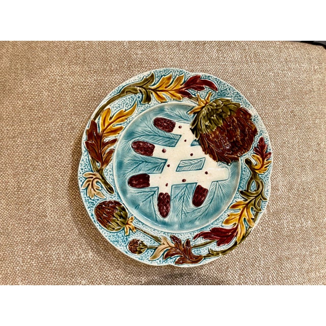 French Majolica Asparagus Plate, 19th Century Choisy-Le-Roi For Sale - Image 10 of 10