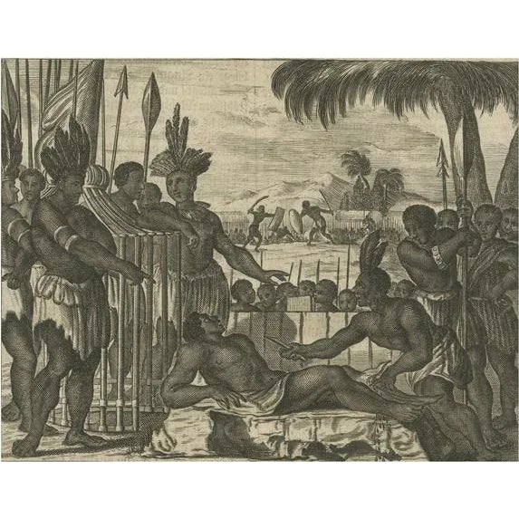 Montanus, Ceremonial Life in New Spain, 1673, Copper Engraving For Sale - Image 6 of 6