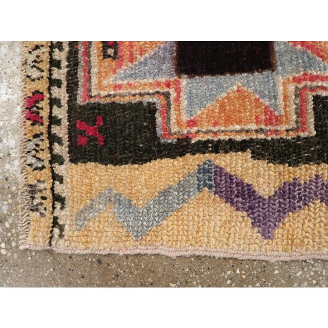 Mid 20th Century Galerie Shabab Collection Mid-20th Century Handmade Turkish Anatolian Throw Rug For Sale - Image 5 of 8
