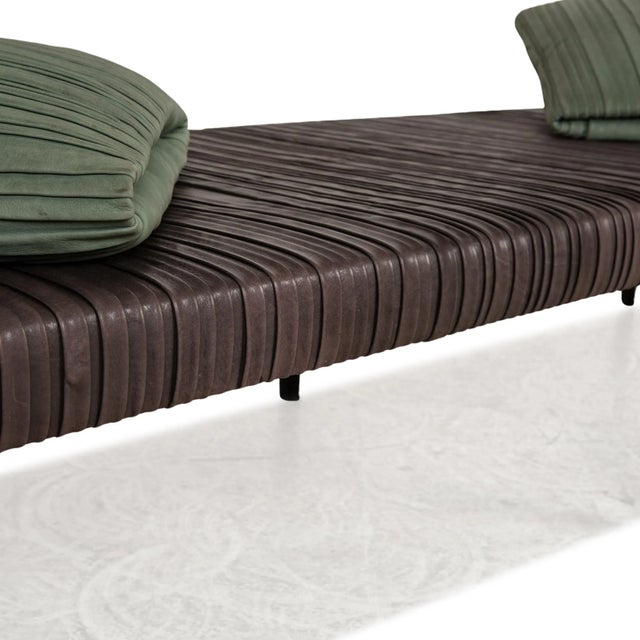 Modern Garcon Leather Lounger in Brown from Baxter For Sale - Image 3 of 10