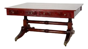 Circa 1900 Large and Scarce Regency Style Partners Writing Table, England