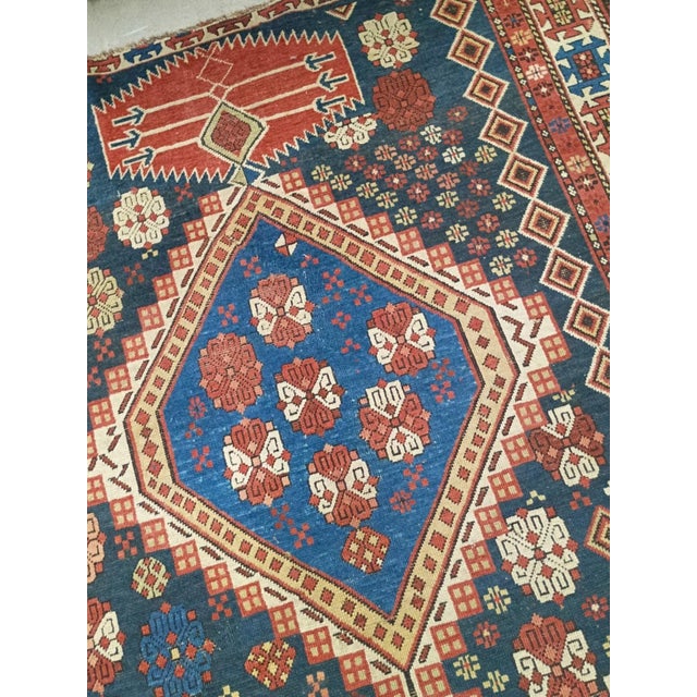 Tribal Antique Hand-Knotted Caucasian Gallery/ Runner Rug. For Sale - Image 3 of 18