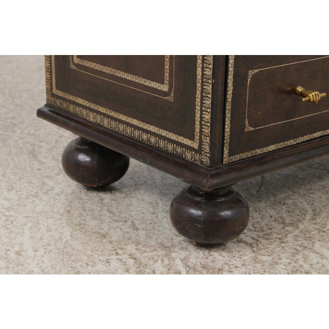 Maitland Smith Leather Wrapped Apothecary Chest For Sale - Image 11 of 18