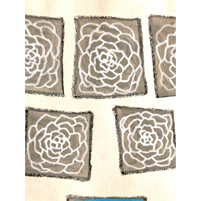 Contemporary Contemporary Painting on Paper by CL Auker “3 Roses in a Vase” For Sale - Image 3 of 4