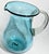 Rustic Mediterranean Blue Blown Glass Pitcher For Sale - Image 3 of 11