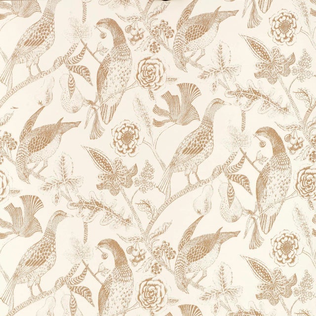 Schumacher Katmandu Wallpaper in Beige For Sale
