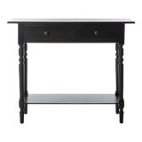 Image of Rafael 2 Drawer Console in Distressed Black For Sale