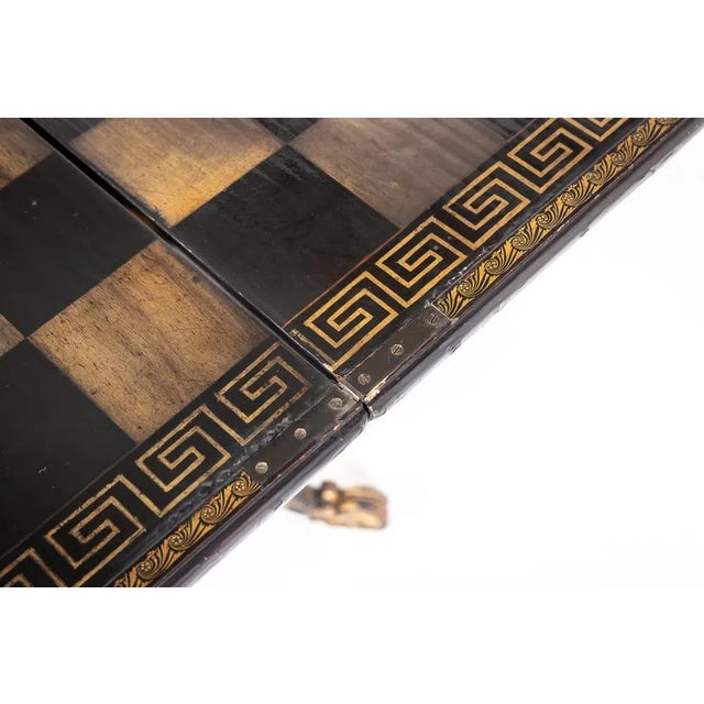A Beautiful and Decorative Chinese Export Lacquer Games Table, 1825. Probably Based on an English Regency Model and Made...