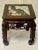 Vintage Asian Carved Wood Side Tables Stands With Lotus Flower Design and Marble Top-a Pair For Sale In Mobile - Image 6 of 12