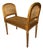 19th Century French Louis XVI Style Gilded Bench With Cane Seat and Side Armrests, Circa 1890 For Sale