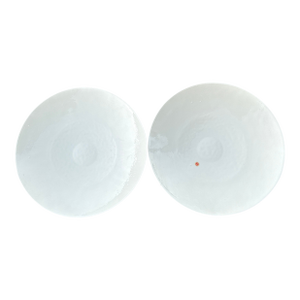 1950s Shallow Cream Colored Murano Bowls 14" -a Pair