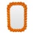 Modern "Gucci" Orange Murano Glass Wave Mirror For Sale