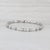 Silver 0.48ctw Diamond Bar Link Bracelet 14k White Gold 7" 3.5mm For Sale - Image 8 of 8