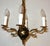 Mid-Century Modern Antique French Swan Brass 4-Light Chandelier, 1950s For Sale - Image 3 of 12