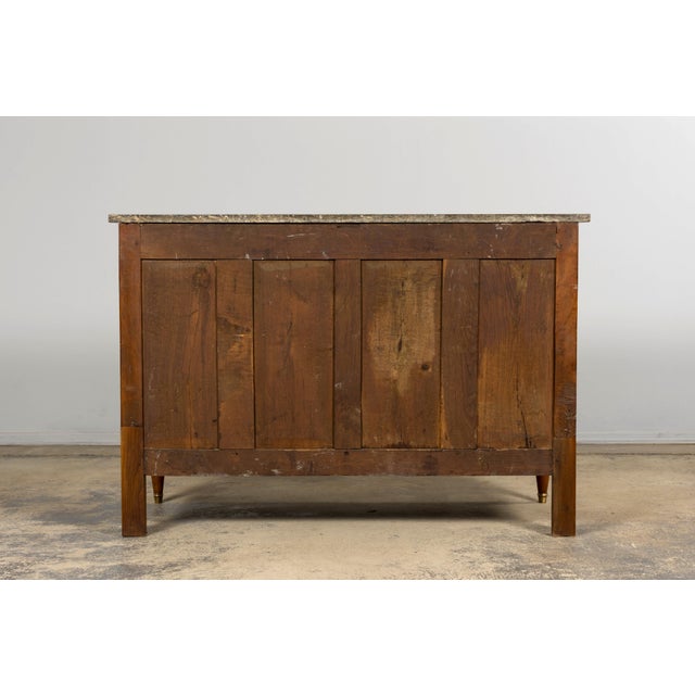Early 19th Century French Louis XVI Walnut Buffet With Marble Top For Sale - Image 18 of 18
