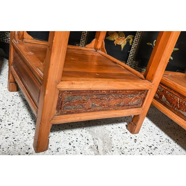 Oriental Stands a Pair For Sale In West Palm - Image 6 of 7