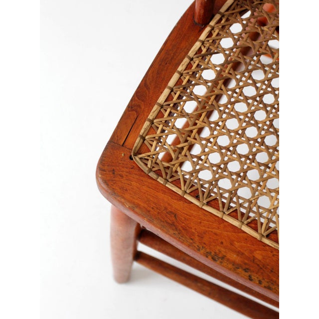 Antique Windsor Style Cane Seat Chair For Sale - Image 10 of 14