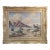 Framed Southwestern Desert Landscape Oil Painting — Vintage Warm Desert Scene For Sale